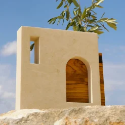 Ruderi 04 Olive Wood & Lecce Limestone Sculpture