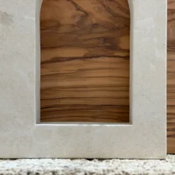 Ruderi 04 Olive Wood & Lecce Limestone Sculpture