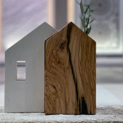 Ruderi 05 Olive Wood & Lecce Limestone Sculpture