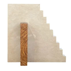 Ruderi 02 Olive Wood & Lecce Limestone Sculpture