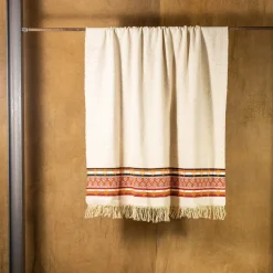 Ruggito Fringed Patterned Polychrome Blanket