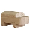 Safari Hippo Beige Marble Sculpture by Matteo Ragni