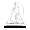 Saint Barth Metal Sail Boat