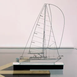 Saint Barth Metal Sail Boat