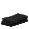 Salon Leather-Hemmed Black Small Blanket