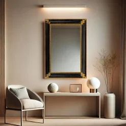 Salvator Rosa Ebony and Gold Wall Mirror