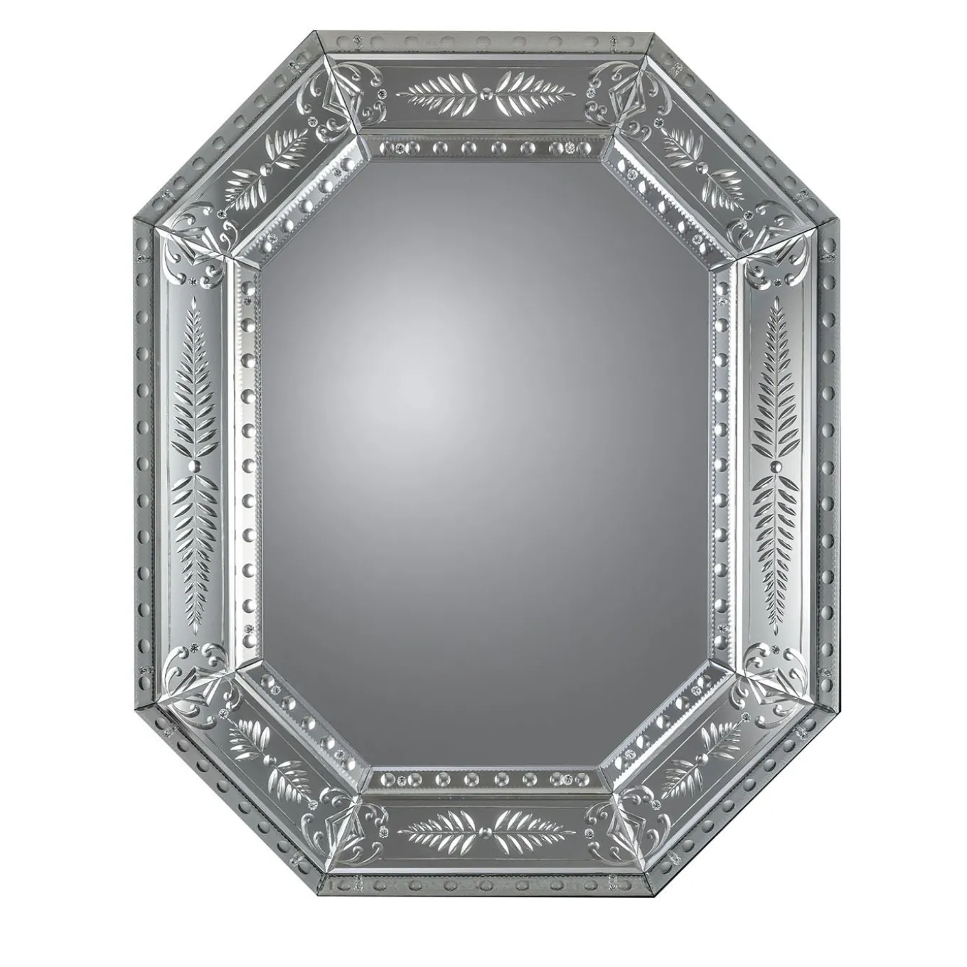Salviati Octagonal Silver Wall Mirror