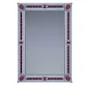 San Toma Red Contemporay Murano Glass Mirror