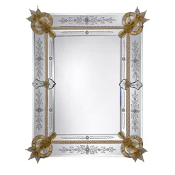 Santi Rectangular Murano Glass Mirror