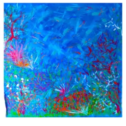 Sardinian Sea Acrylic Painting