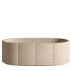Sartoriale Oval Beige Marble Bathtub by Federico Peri