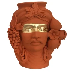 Sasà Orange and Gold Vase