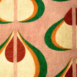 Sassifraga Square Patterned Polychrome Velvet Cushion