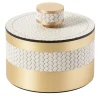 Saturno Small White Round Box with Lid