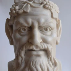 Satyr with grapes Carrara Marble Sculpture