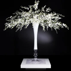 Sayonara White Floral Arrangement with White Vase