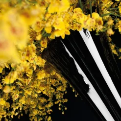 Sayonara Yellow Floral Arrangement with Black Vase