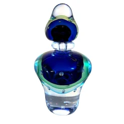 Sbruffi Blue Glass Bottle with Lid