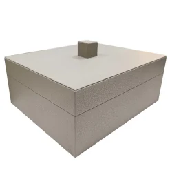 Scuretto Leather Box in Sand