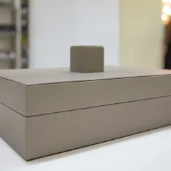 Scuretto Leather Box in Sand