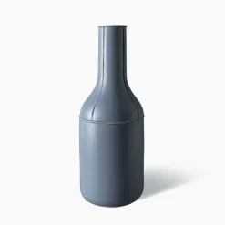 Seams Bottle-Shaped Azure Vase by Benjamin Hubert