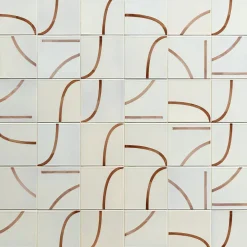 Segni Set of 45 Beige & Brown Tiles by Margherita Rui