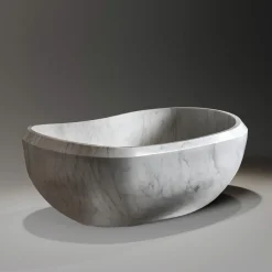 Serenità Calacatta Caldia Marble Bathtub by Sheree Stuart Design
