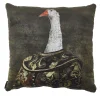 Set of 2 Anthropomorphic Goose Design Square Velvet Cushions