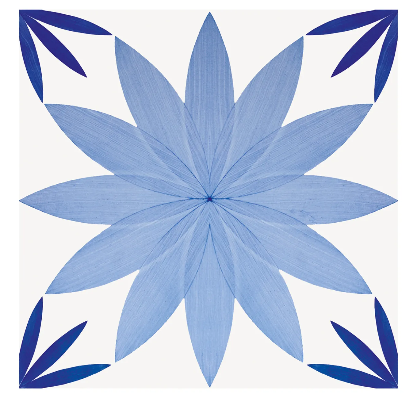 Set of 4 Artech Type Loto Floral Tiles
