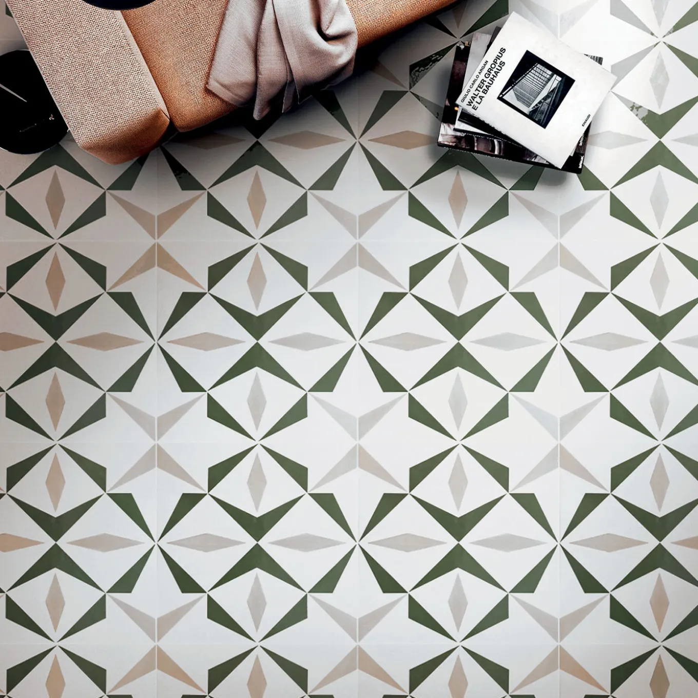 Set of 4 Bauhaus 50 Type 22 Tiles