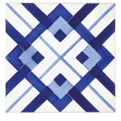 Set Of 25 Bauhaus Blue Type 20 Tiles