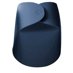 Set of 2 Bloom Leather Blue Basket by Viola Tonucci