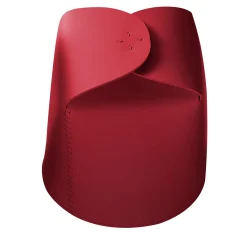 Set of 2 Bloom Leather Red Basket by Viola Tonucci