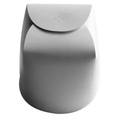 Set of 2 Bloom White Leather Basket by Viola Tonucci