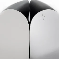 Set of 2 Bloom White Leather Basket by Viola Tonucci