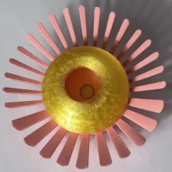 Set Of 3 Blooming Gold And Pink 3D Printed Candle Holders