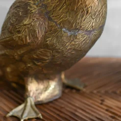 Set of 2 Brass Duck Sculptures