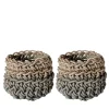Set of 2 Canapa Gray Basket #3 by Rosanna Contadini