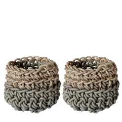 Set of 2 Canapa Gray Basket #3 by Rosanna Contadini