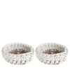 Set of 2 Canapa White Basket #2 by Rosanna Contadini