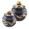 Set of 2 Coccinella BluenCrystal Boxes with GoldDetailing