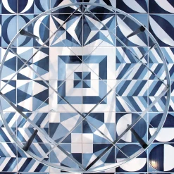 Set of 25 Decoration Type 4 Tiles Blu Ponti Collection by Gio Ponti