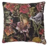 Set of 2 Floral Leaf Animal Motif Square Fabric Cushions