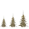 Set of 3 Gold Christmas Tree Ornaments by Marcolin