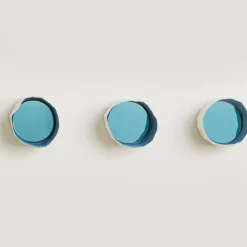 Set of 3 Green Ninfea Mirrors 12