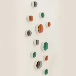 Set of 3 Green Ninfea Mirrors 12