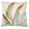 Set of 2 Leafs Motif Square Velvet Cushions#1