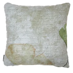 Set of 2 Leaves Square Fabric Cushions #6
