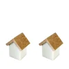 Set of 2 Little House Sculptures in Carrara and Portogallo Marbles by Paola Giubbani