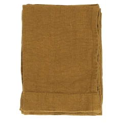 Set of 4 Mustard Linen Hand Towels
